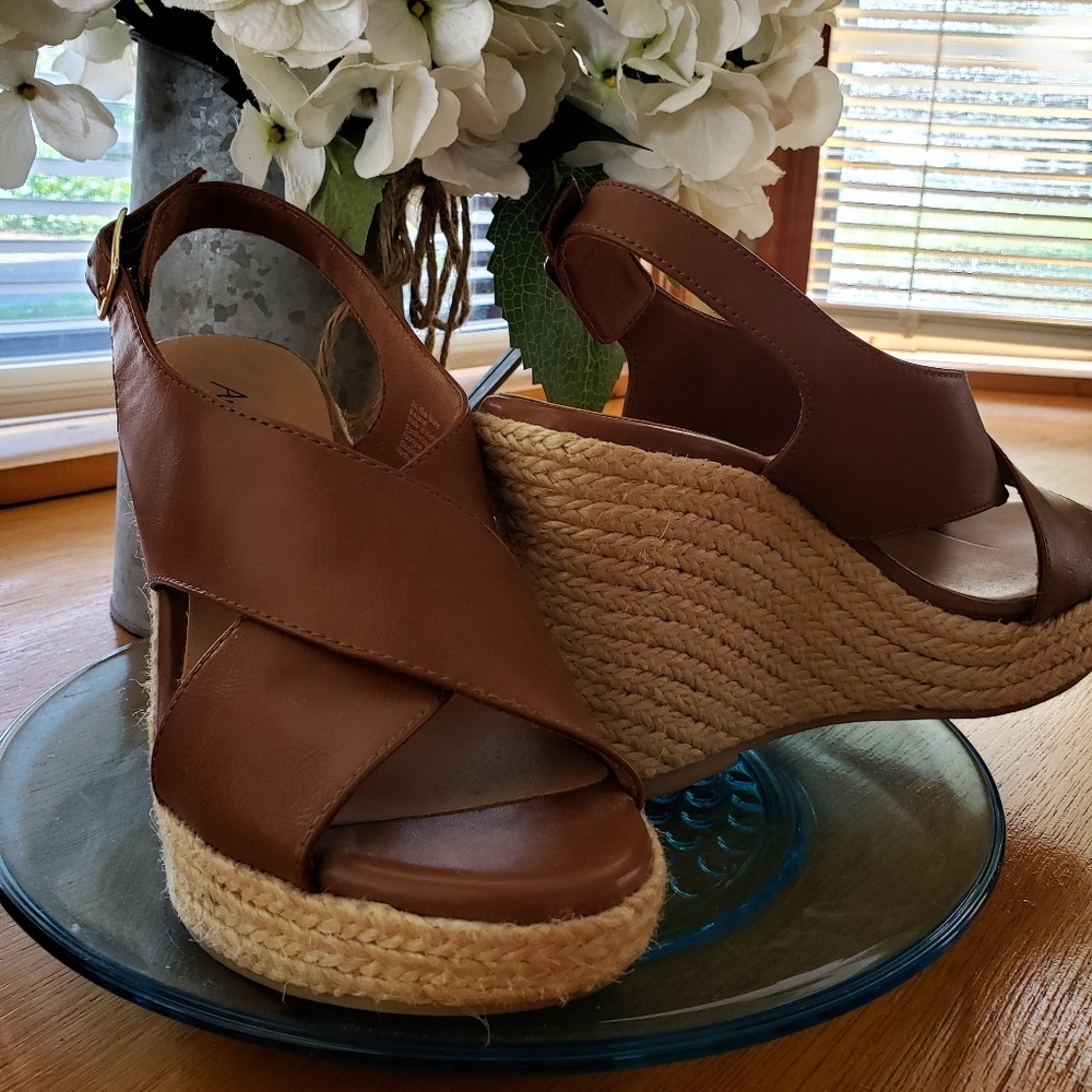 Brown Wedge Sandals